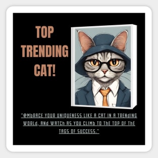 Top Trending Cat! Motivational and Inspirational Quote Sticker